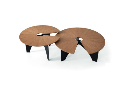 Modern Luxury Coffee table Double Round 2x Furniture Design Living room Table